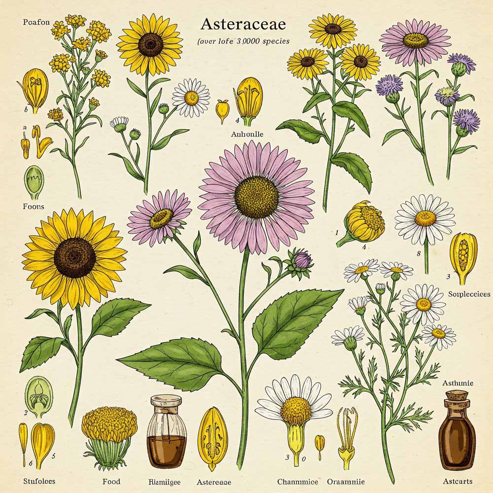 asteraceae or compositae feszkesviragzatuak